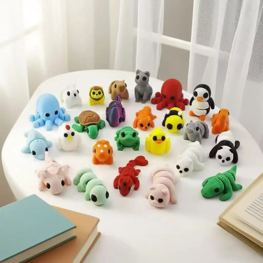 3D Printed Colorful Wigglies