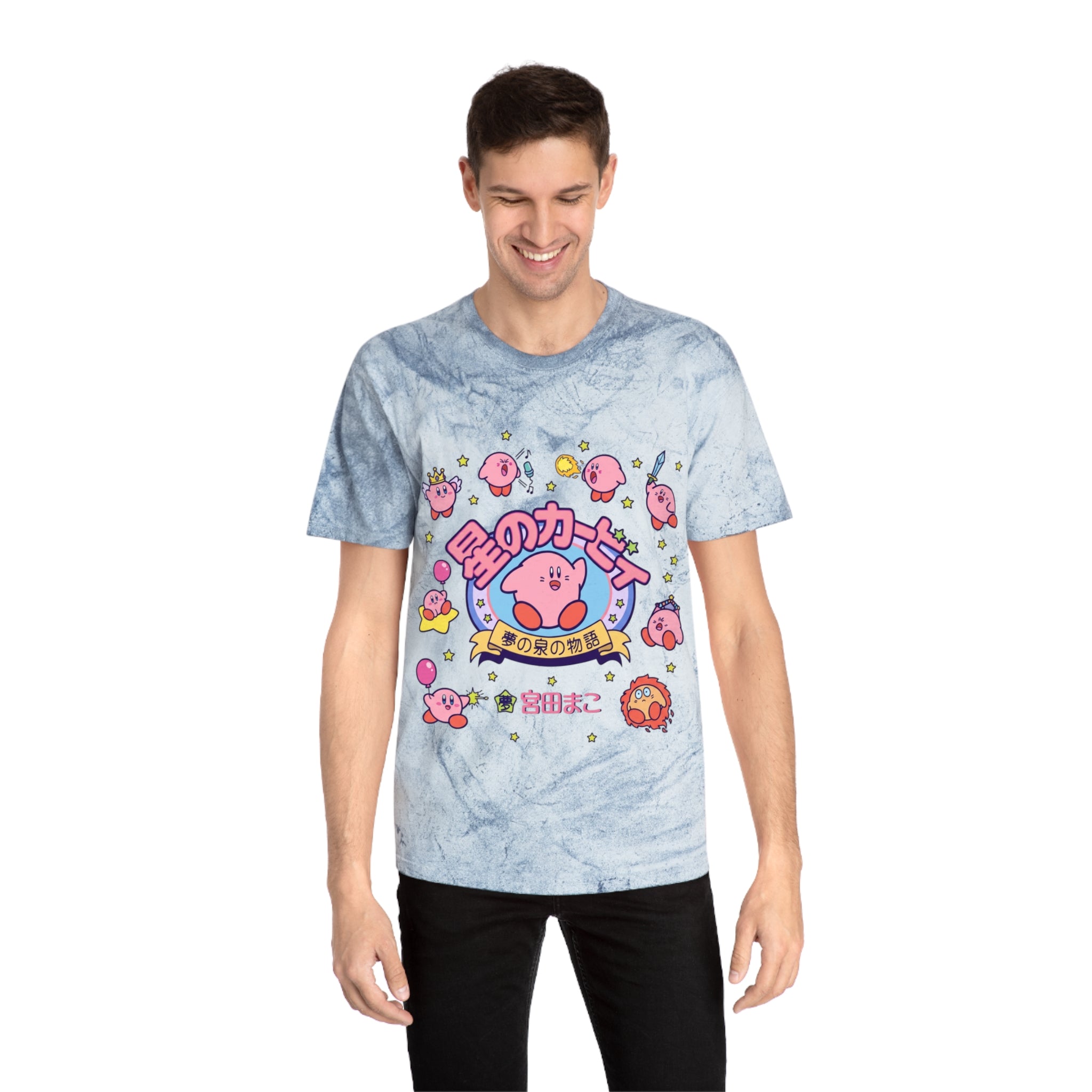 Kirby Japanese Logo Tie-Dye T-Shirt