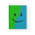 Book BFDI Notebook Smiley Wave Hardcover Journal — Colorblock Green & Blue Notebook