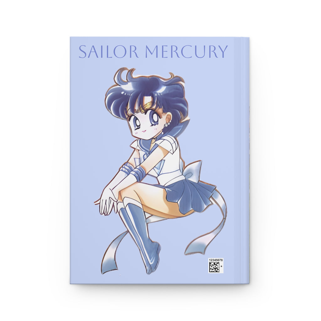 Sailor Mercury Hardcover Journal — Anime Bath Scene & Character Notebook
