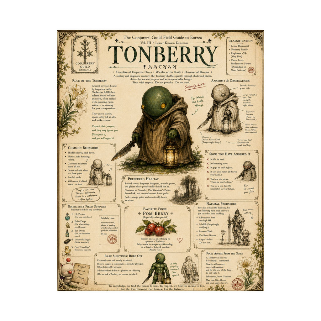 Tonberry Field Guide Matte Poster