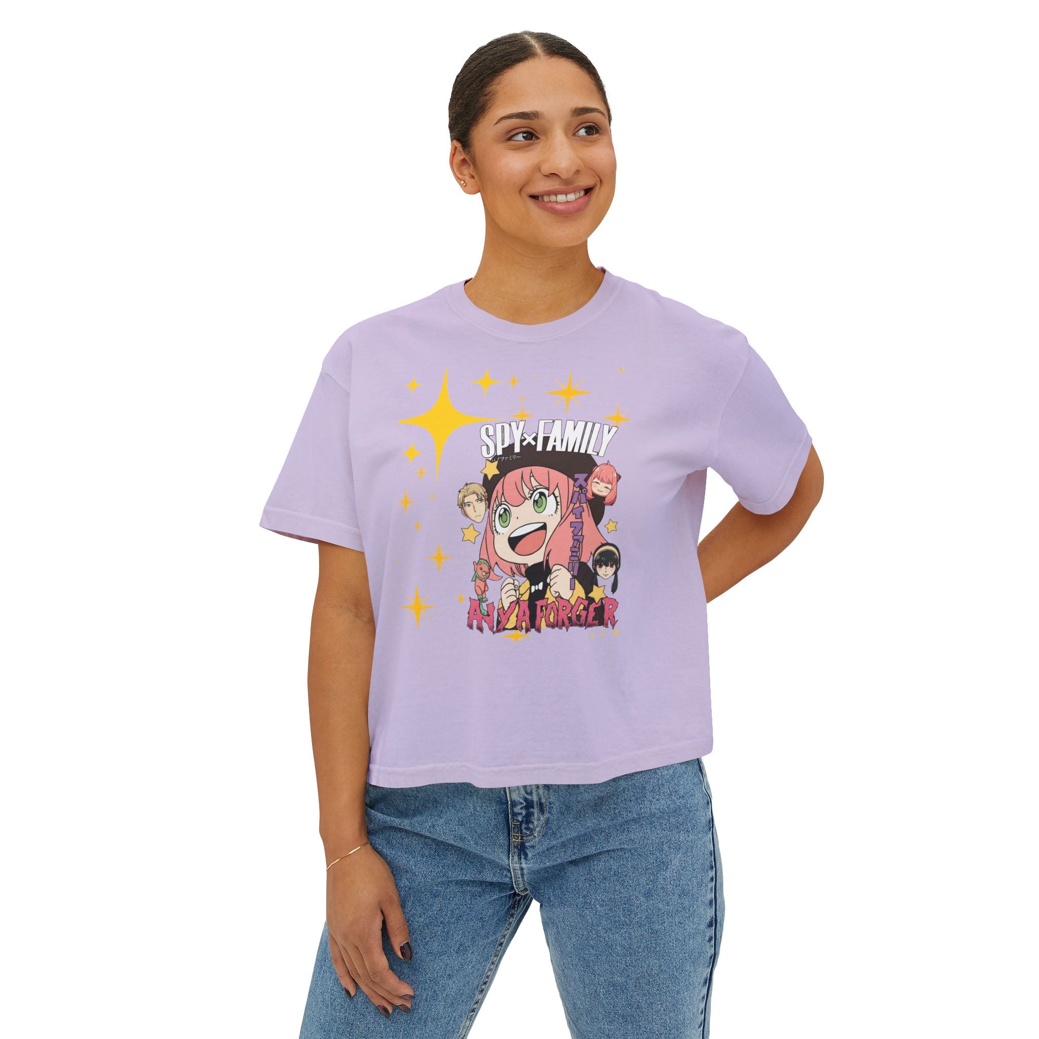 Spy x Family Anya Boxy Tee — Cute Anime Character Graphic Shirt