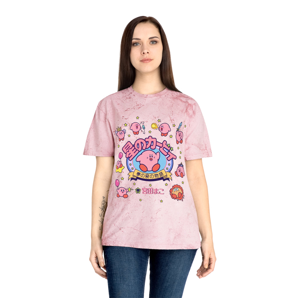 Kirby Japanese Logo Tie-Dye T-Shirt