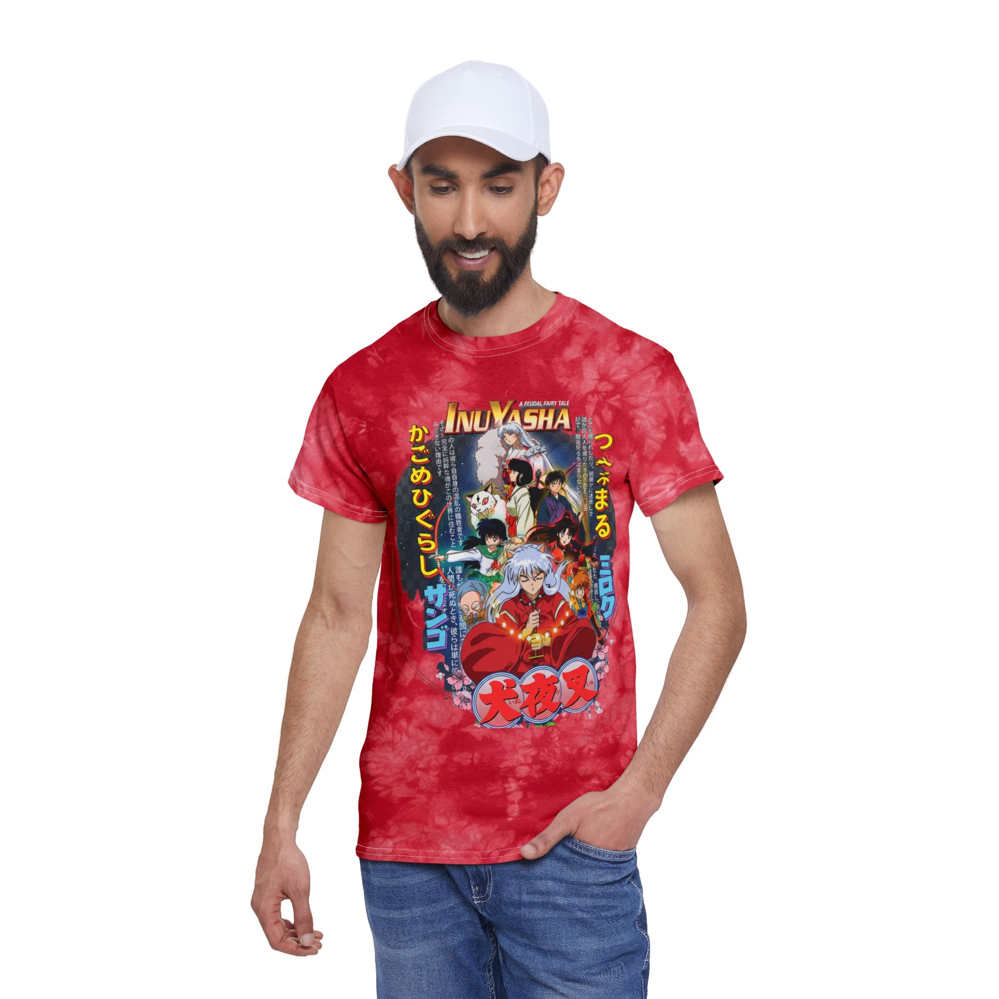 InuYasha Tie-Dye T-Shirt — Anime Crystal Graphic Tee