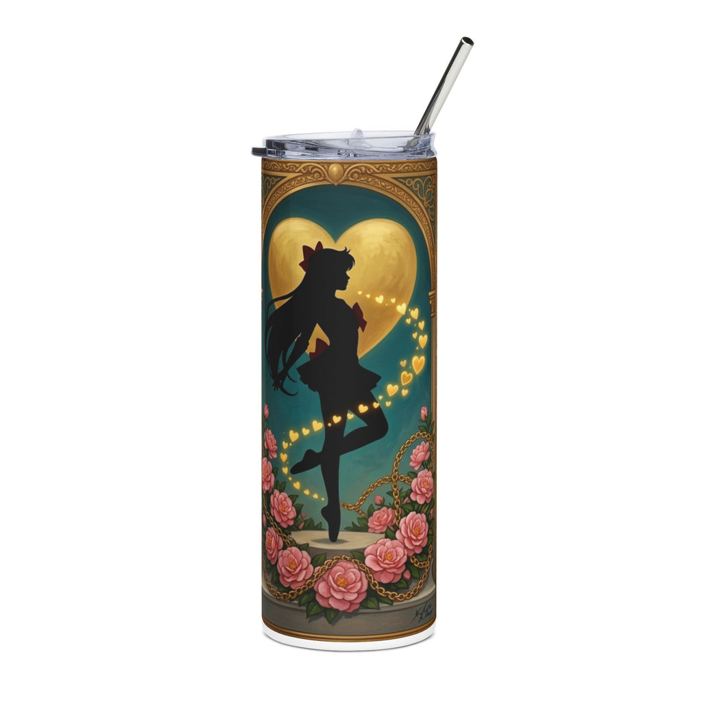 Sailor-style Anime Girl 20oz Stainless Steel Tumbler — Magical Moonlit Design