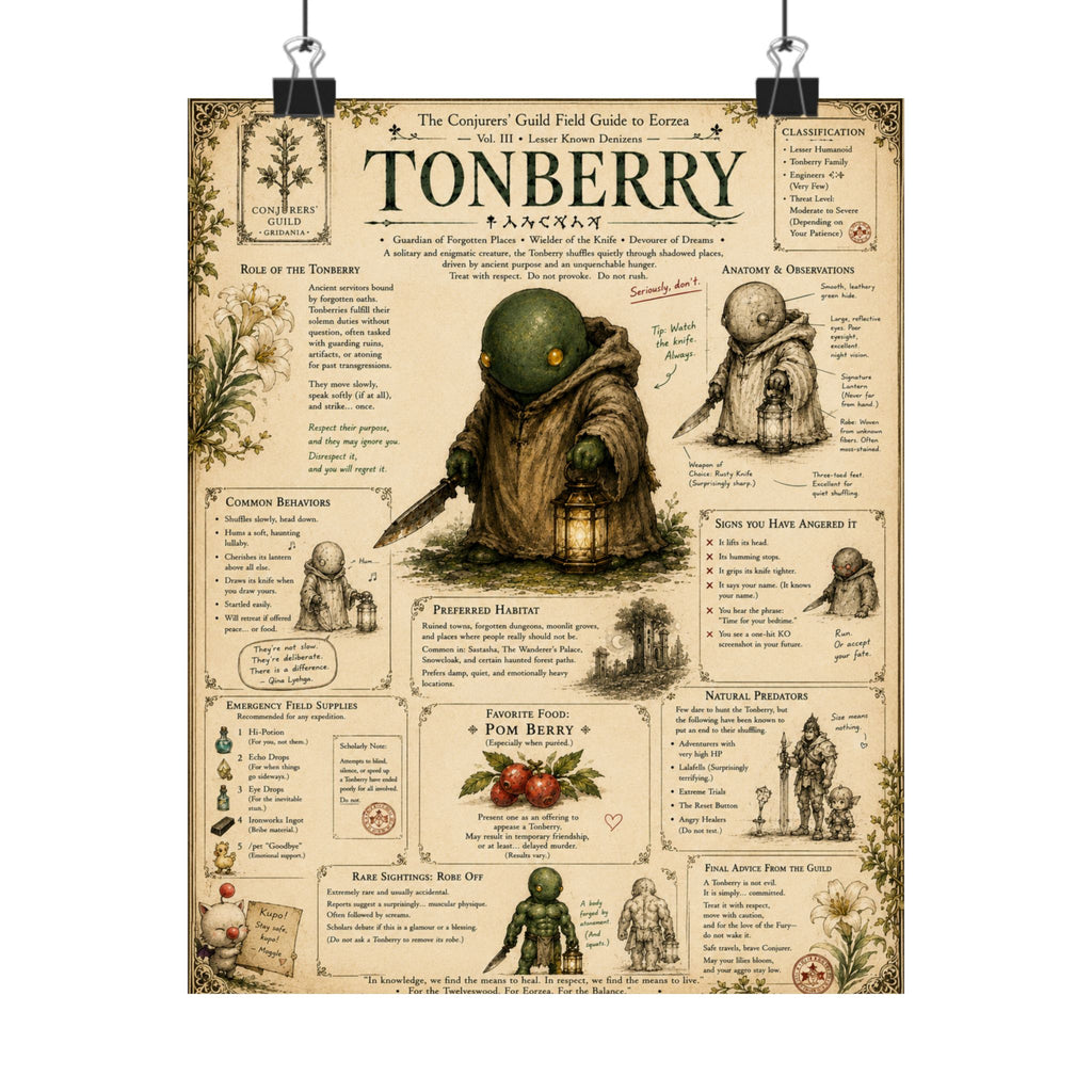 Tonberry Field Guide Matte Poster