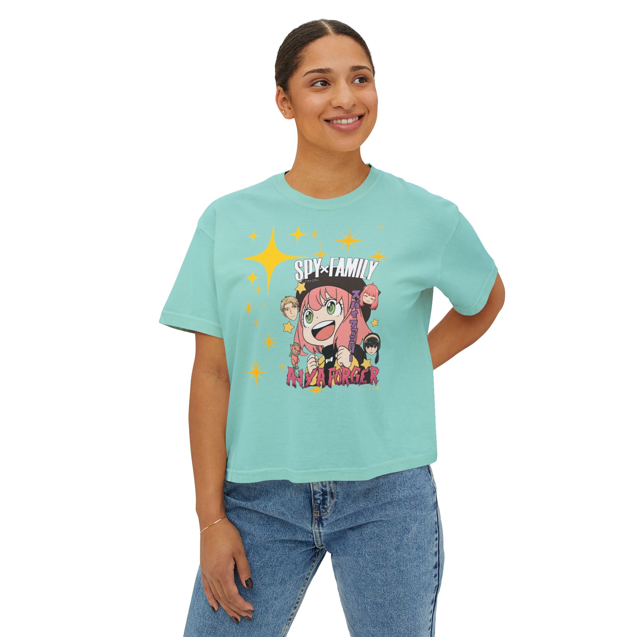 Spy x Family Anya Boxy Tee — Cute Anime Character Graphic Shirt