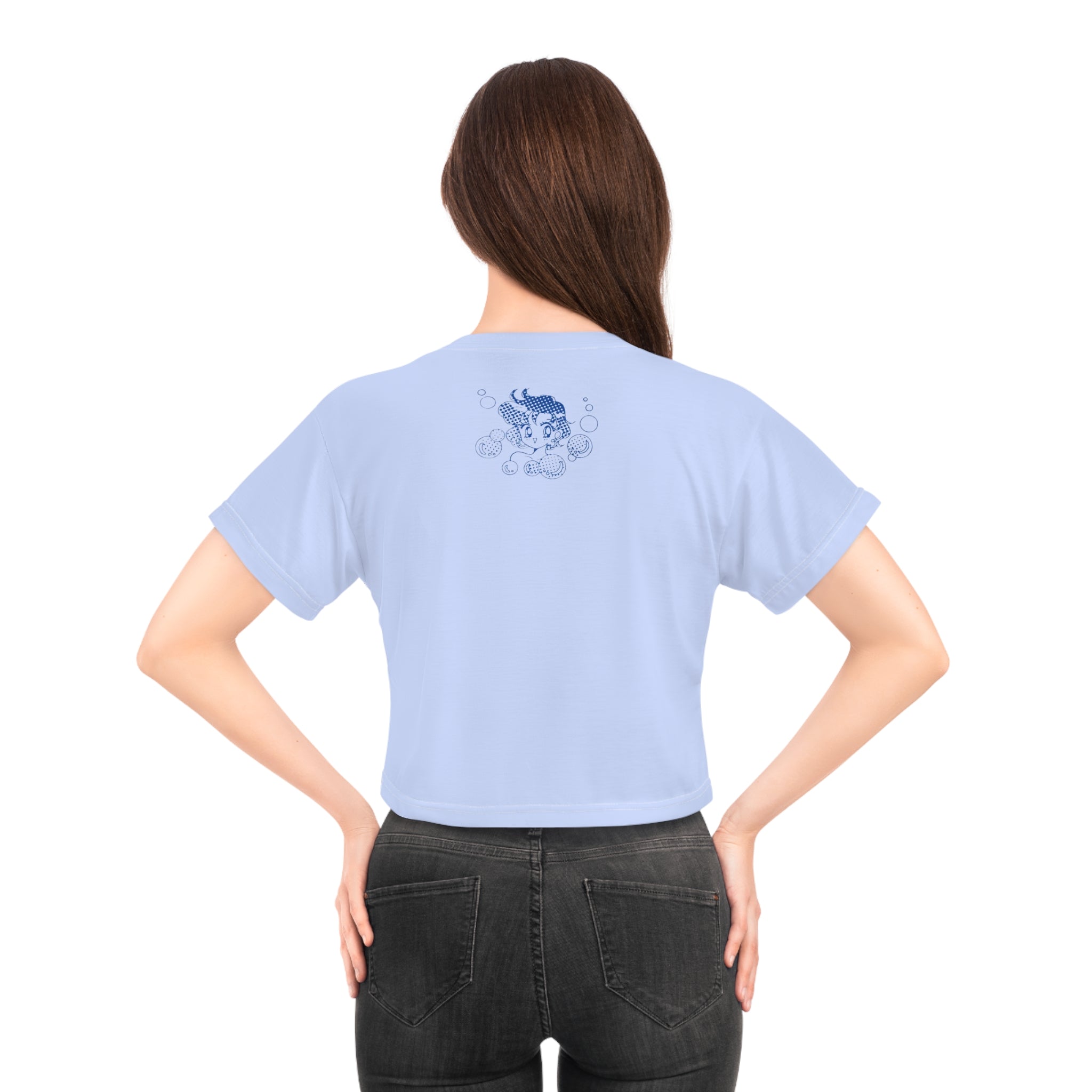 Sailor Mercury Crop Tee – Anime Chibi Aesthetic