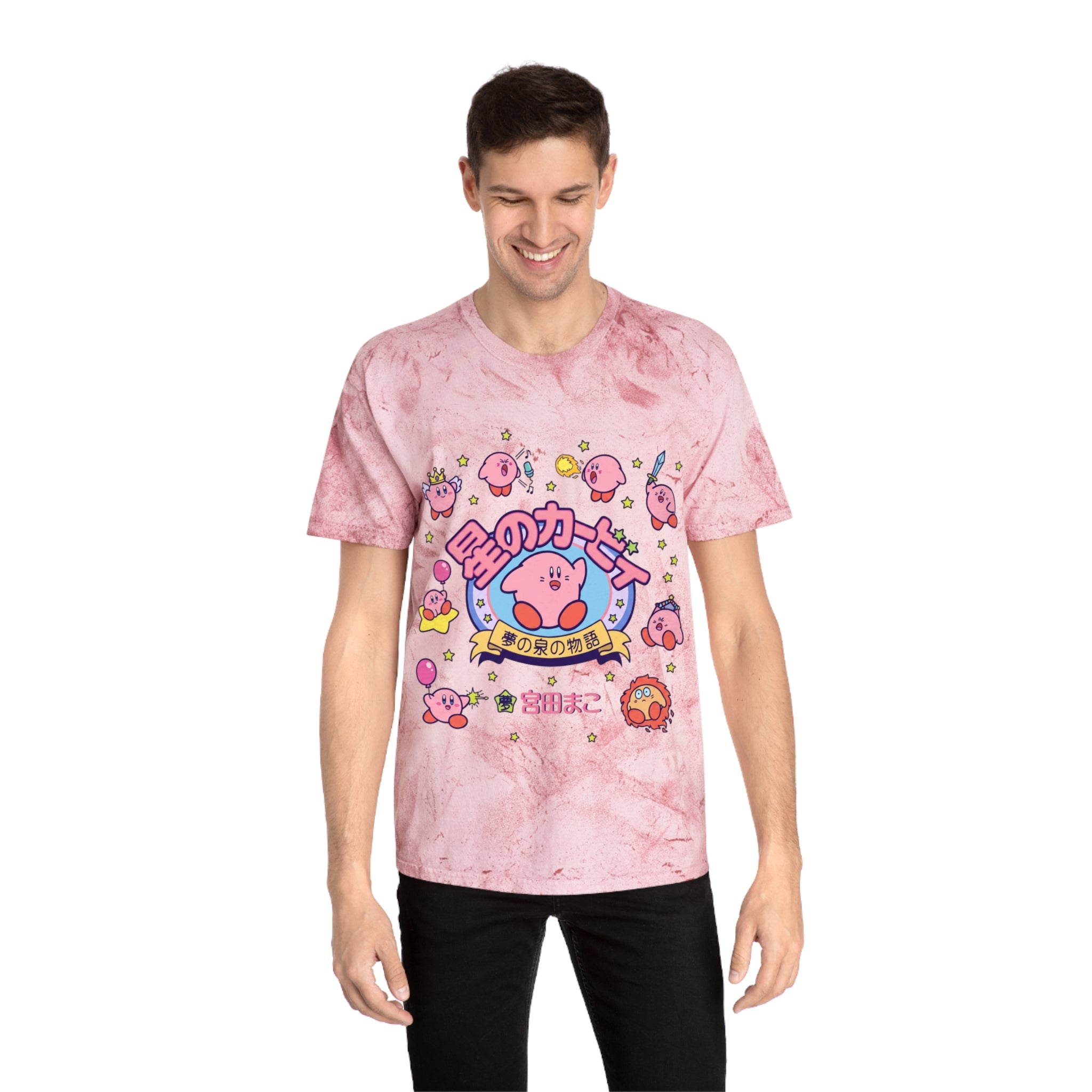 Kirby Japanese Logo Tie-Dye T-Shirt