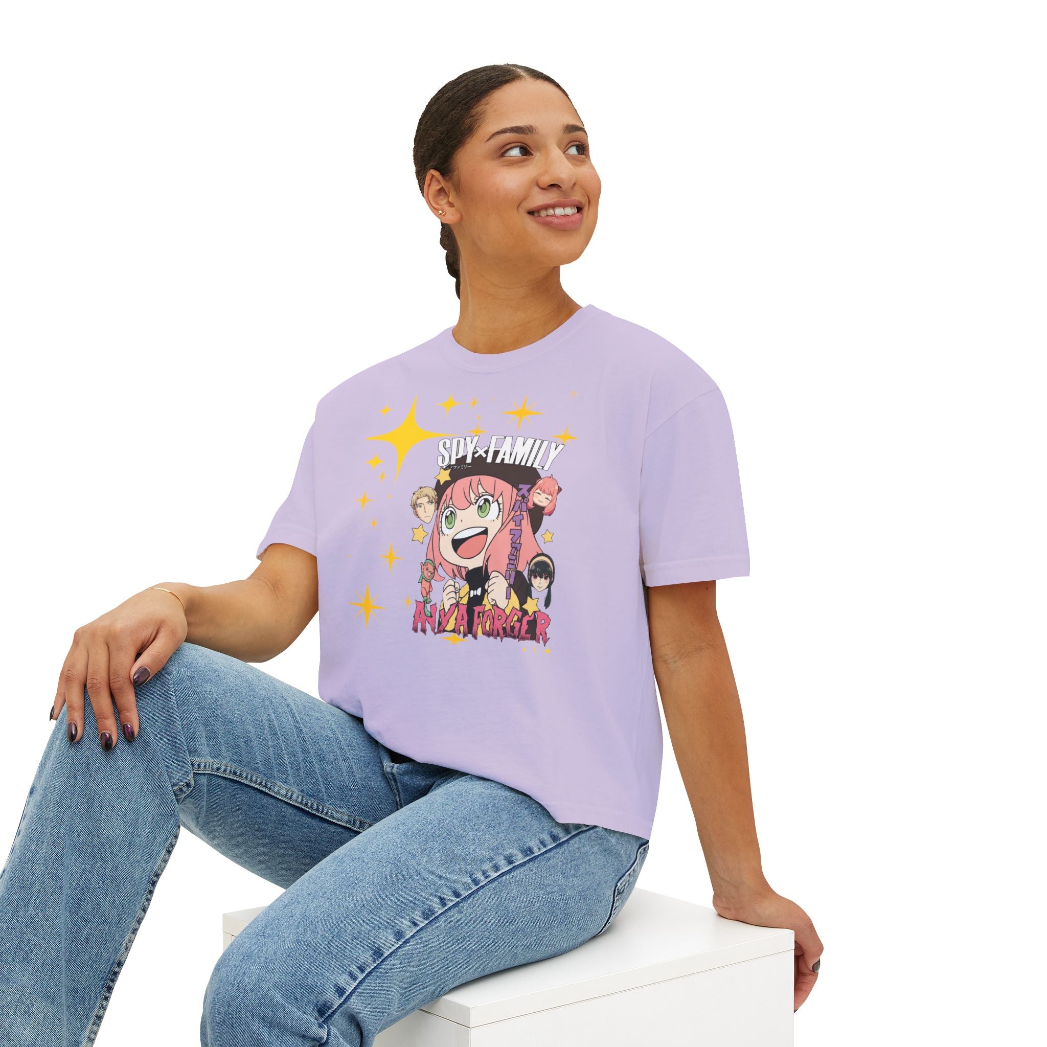 Spy x Family Anya Boxy Tee — Cute Anime Character Graphic Shirt