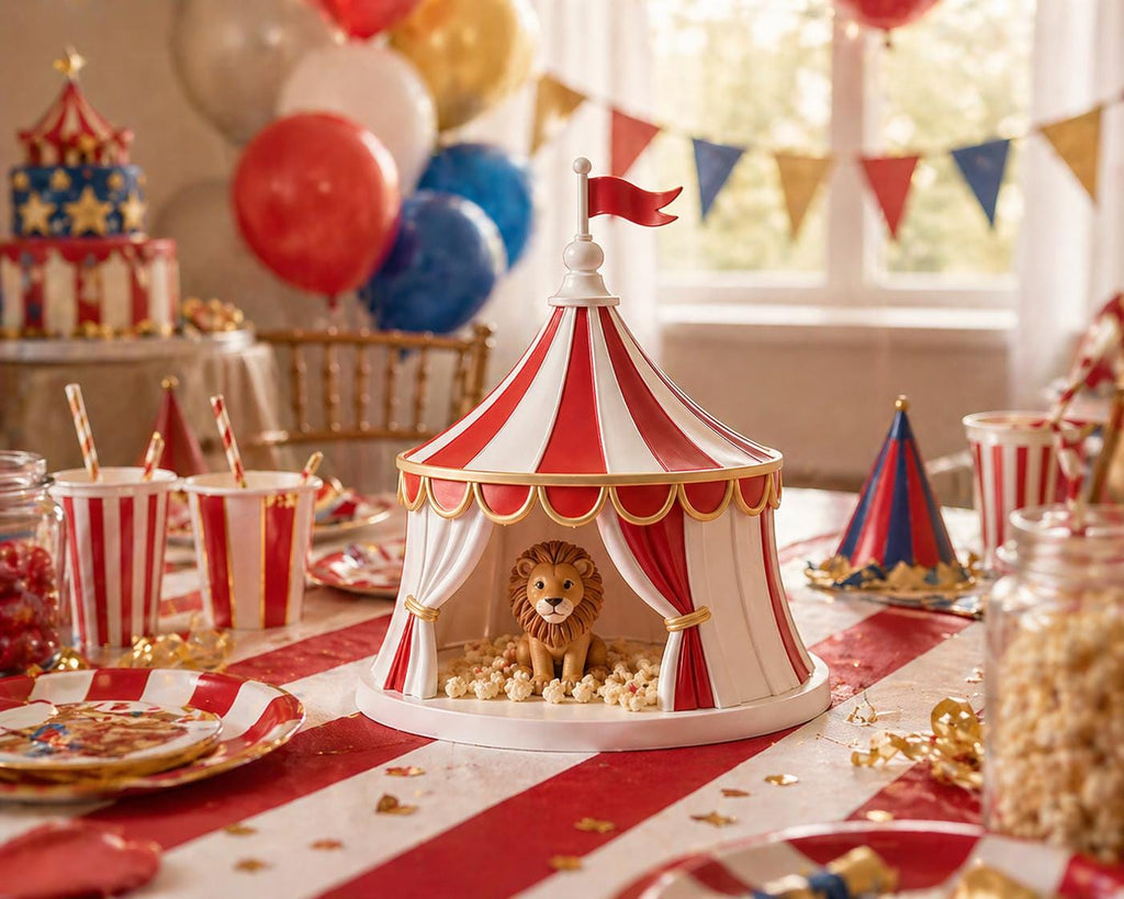 3 piece Circus Party Animals Centerpiece Party Prop Cake topper