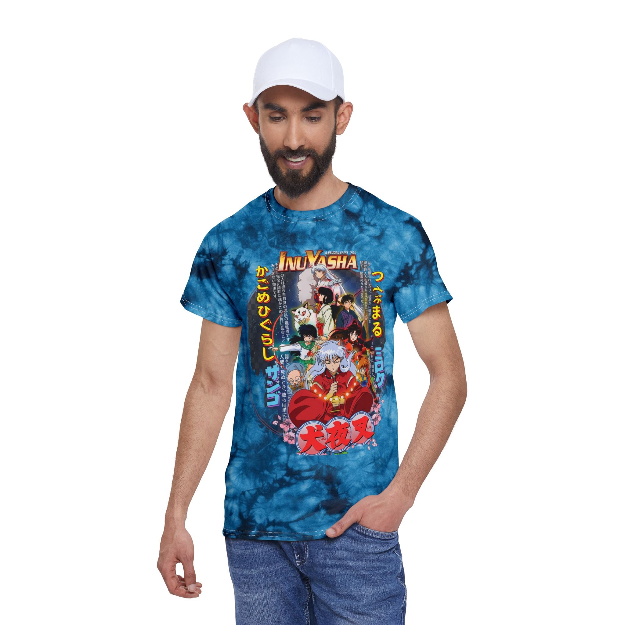 InuYasha Tie-Dye T-Shirt — Anime Crystal Graphic Tee