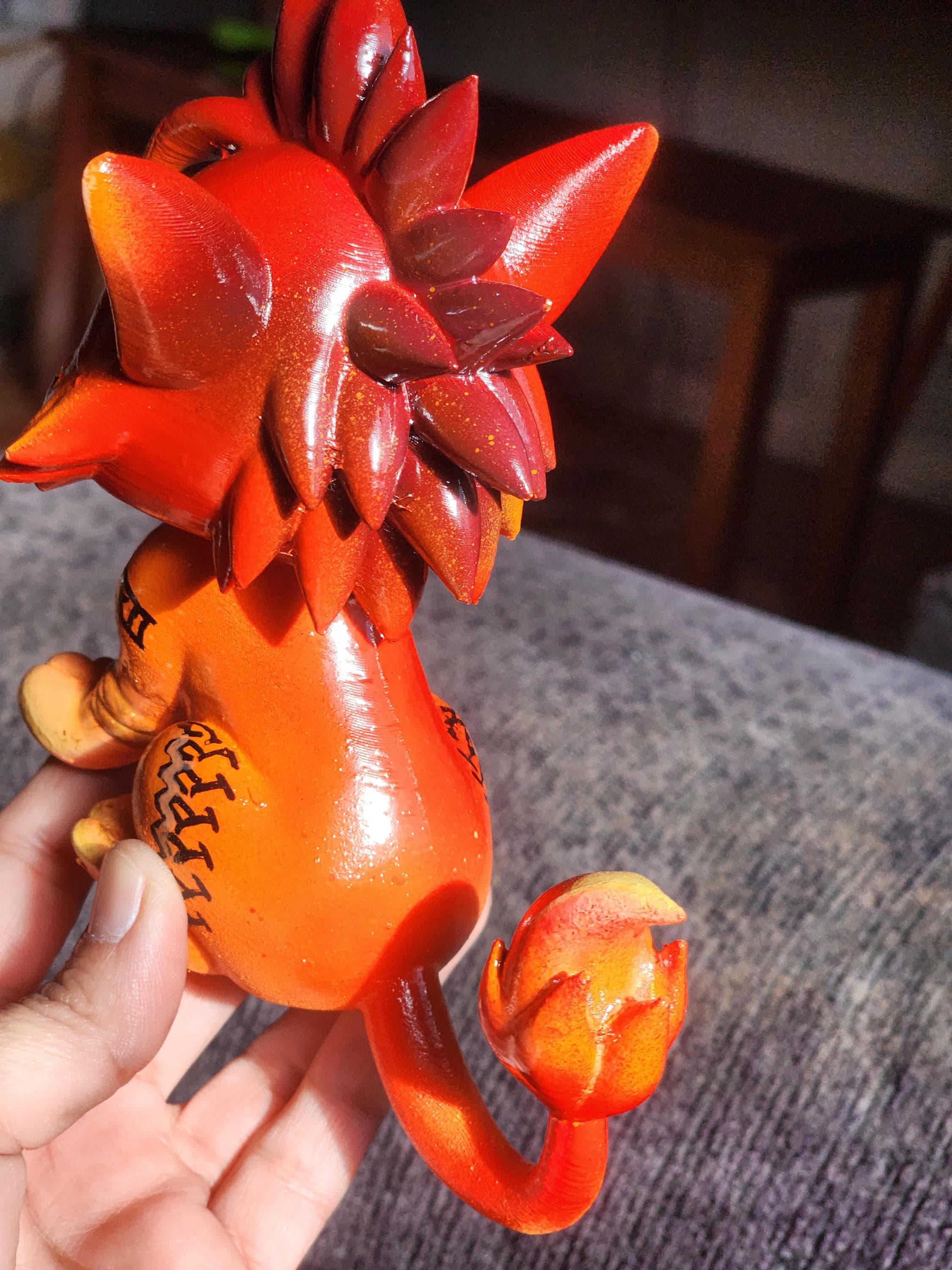 3D Print Hand Painted, Final Fantasy RED 1 OAK 5 INCHES3d printinggift