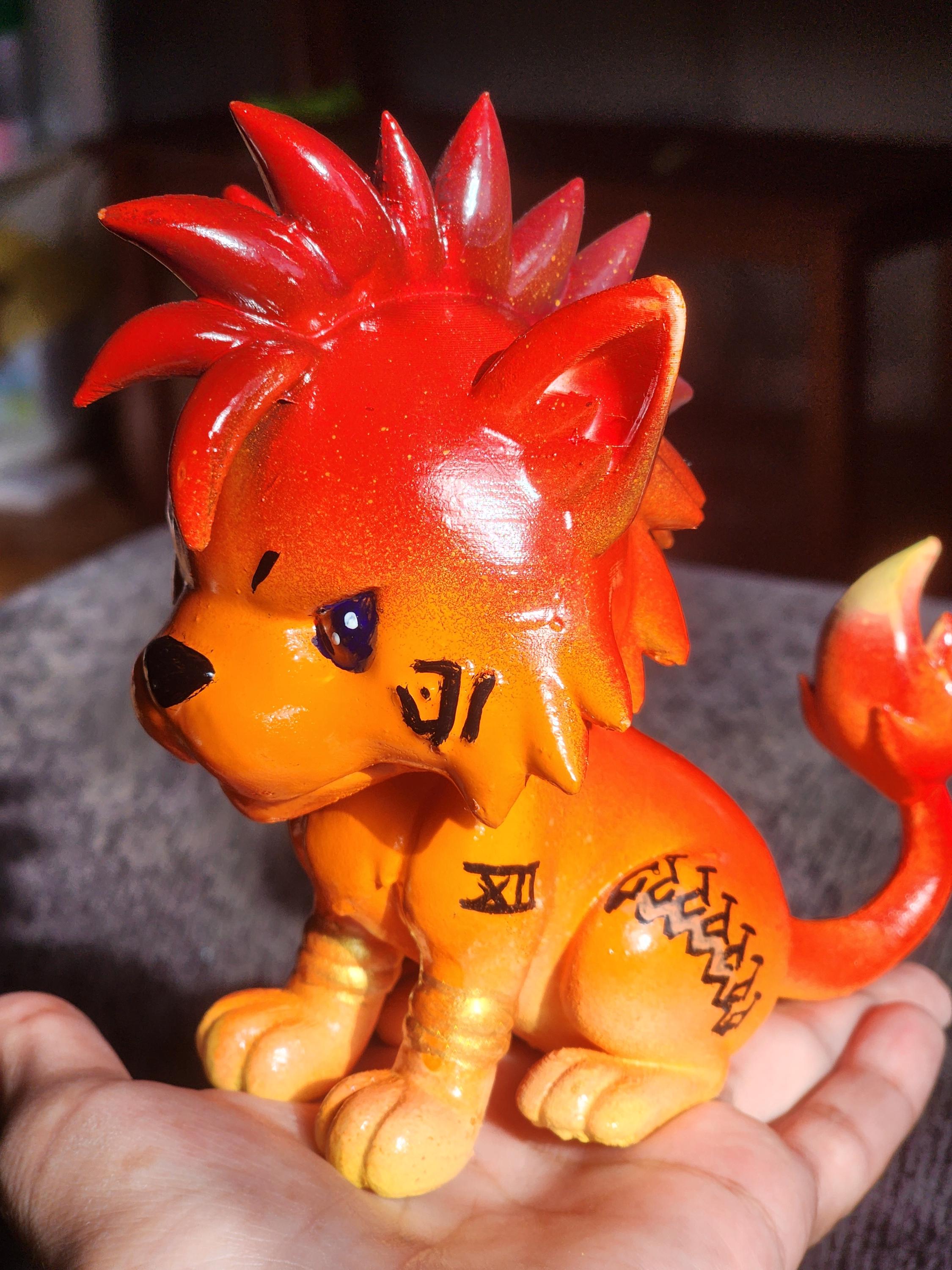 3D Print Hand Painted, Final Fantasy RED 1 OAK 5 INCHES3d printinggift