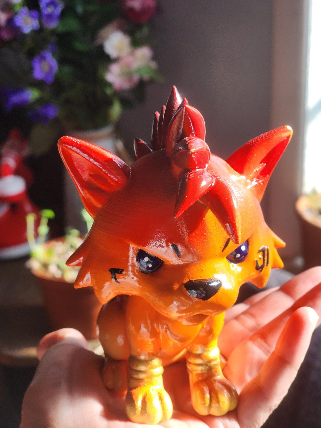 3D Print Hand Painted, Final Fantasy RED 1 OAK 5 INCHES3d printinggift