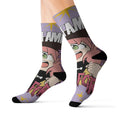 Anime Character Sublimation Socks – Colorful Chibi Girl 'Family' Design