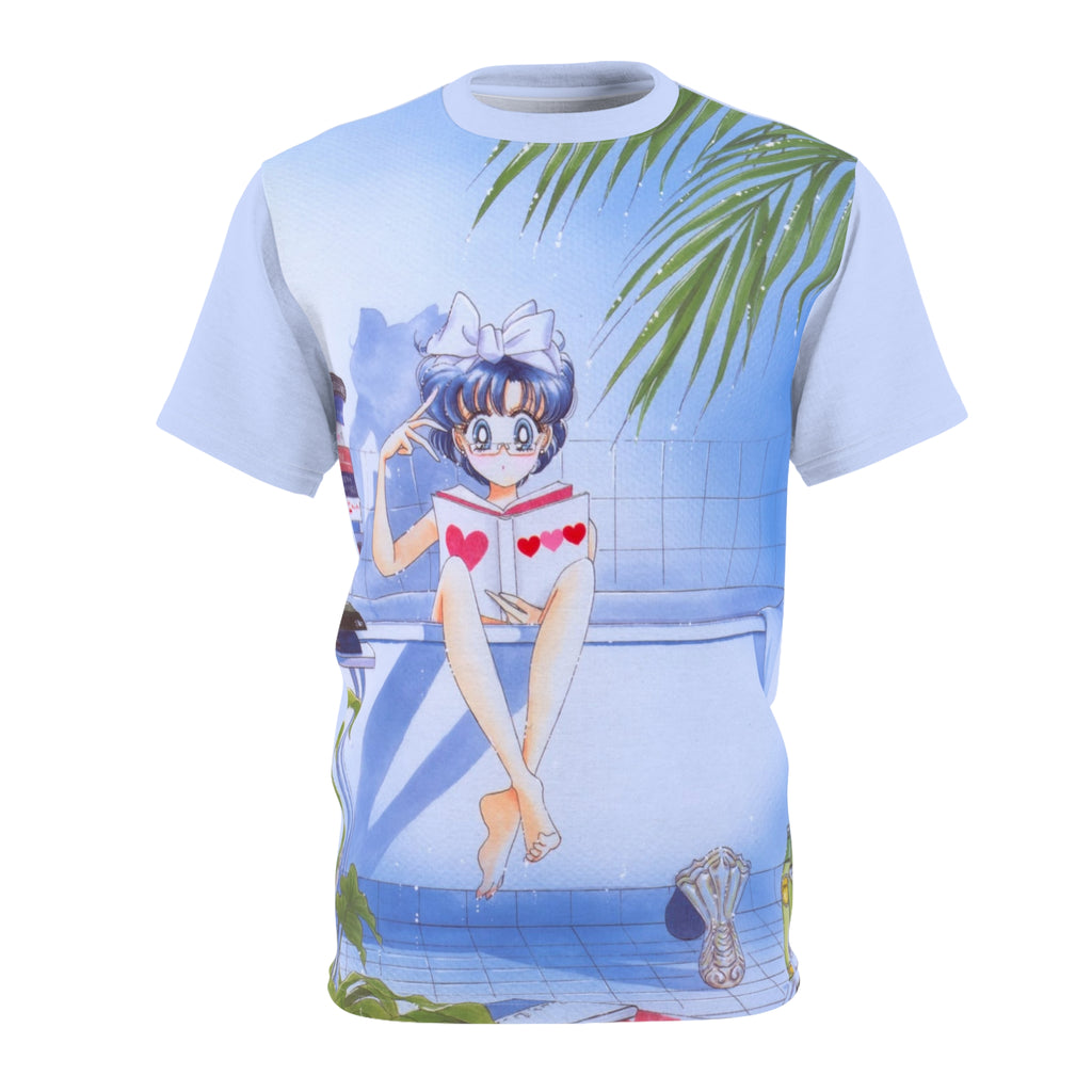 Anime Girl Reading Poolside Tee