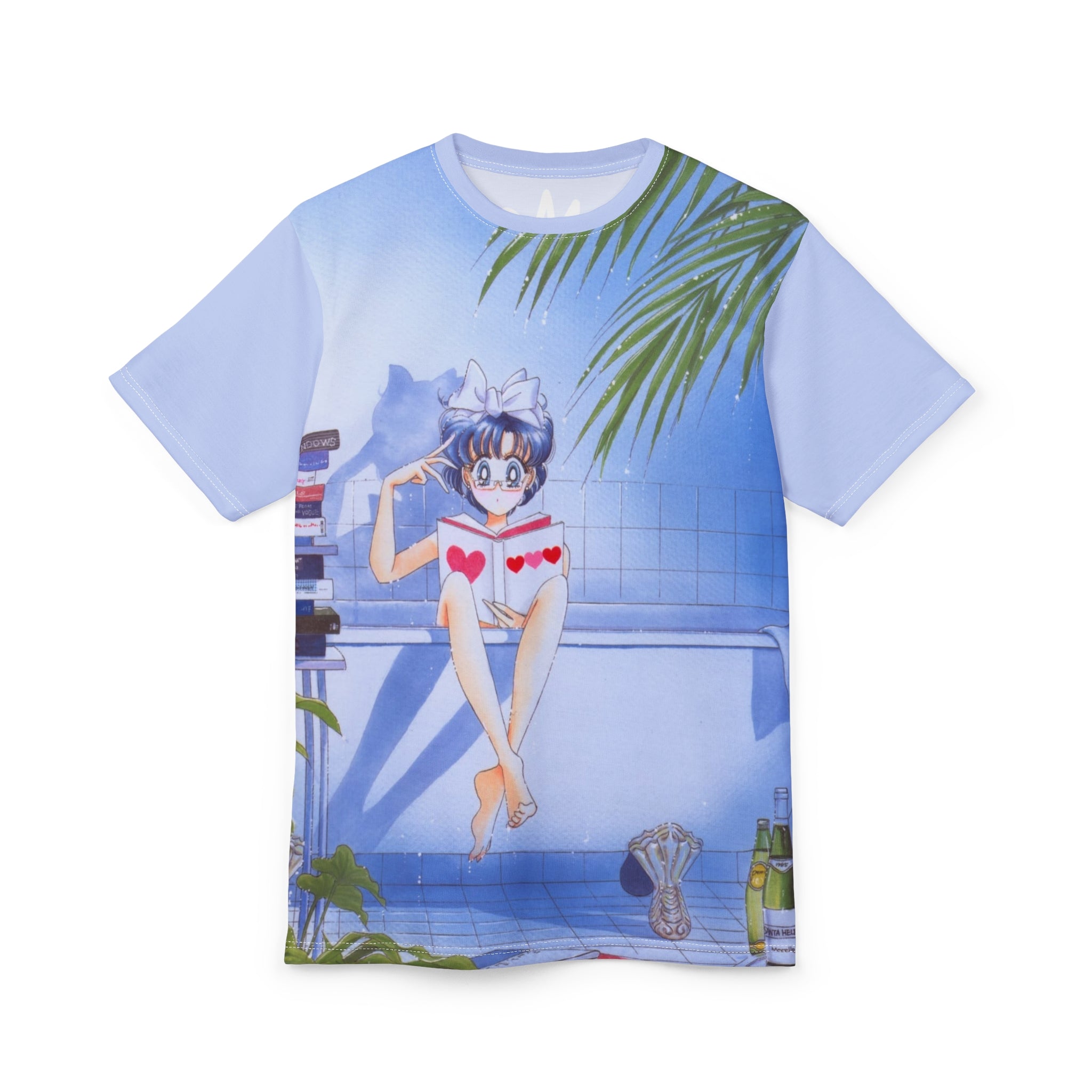 Anime Girl Reading Poolside Tee