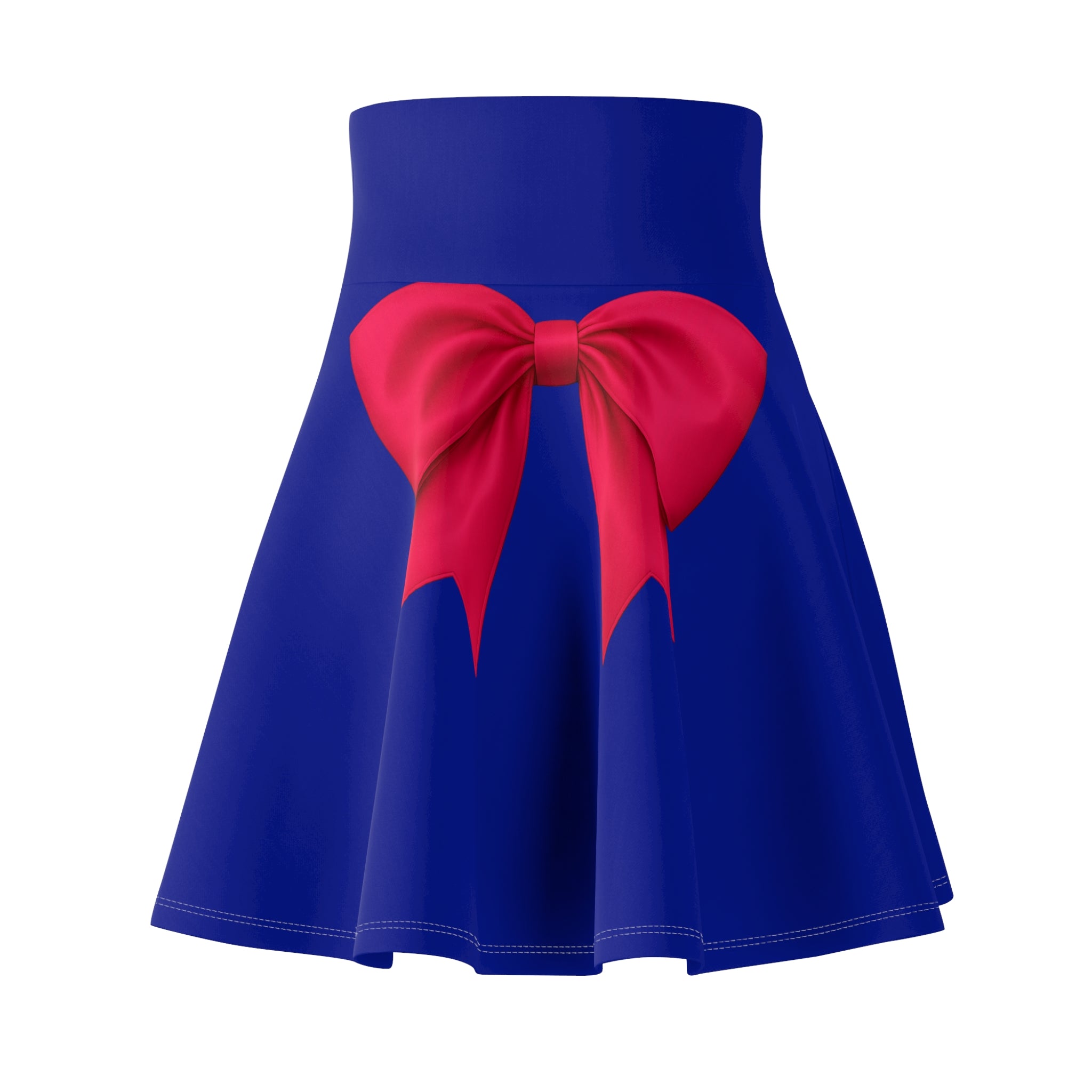 Sailor Moon Inspired Blue Skater Skirt with Bow — Cute Retro Aesthetic, Gift for Her