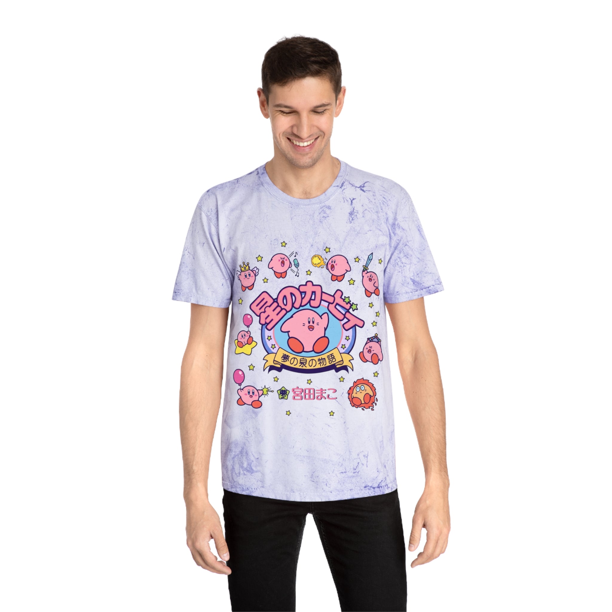 Kirby Japanese Logo Tie-Dye T-Shirt