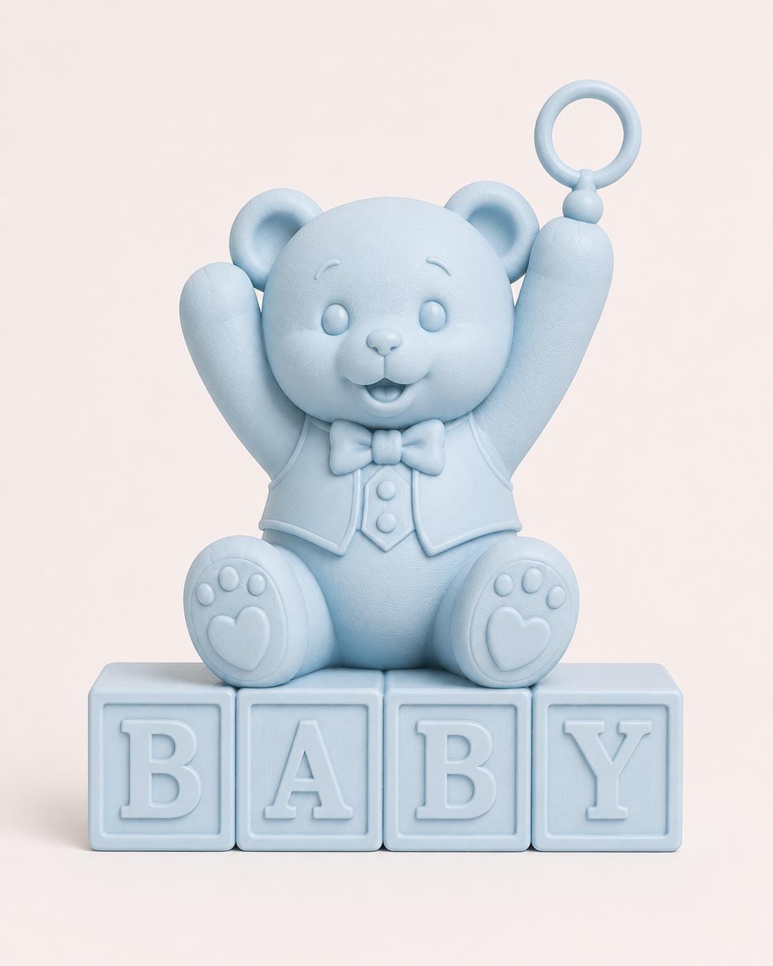 Baby Shower Bear Centerpiece, Pastel Colored Party Decor
