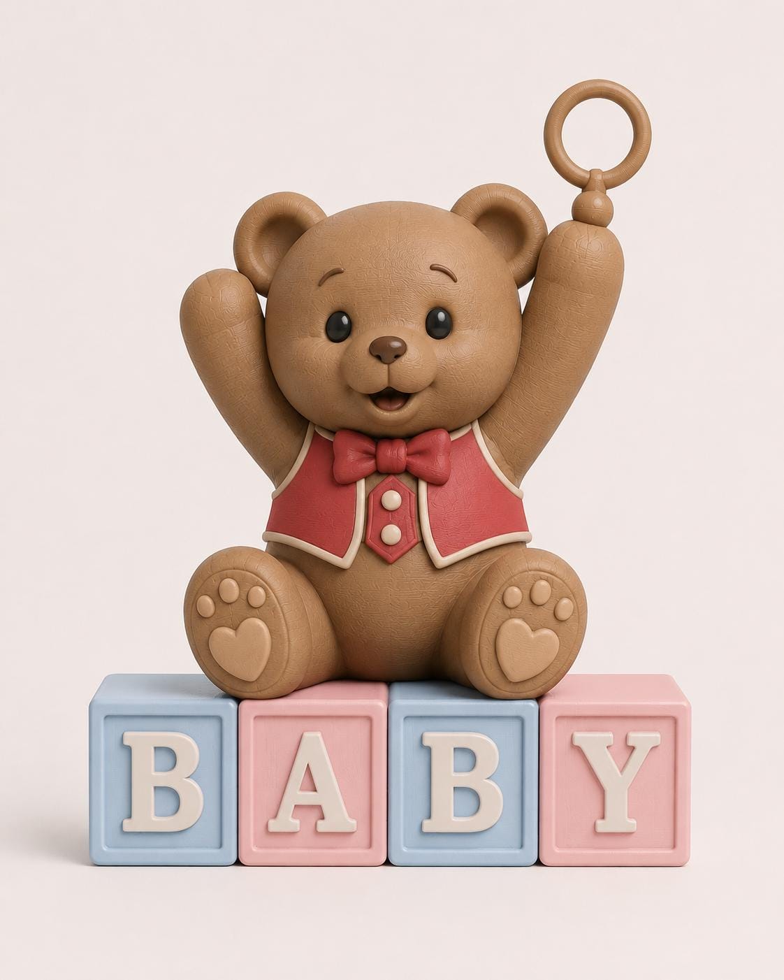 Baby Shower Bear Centerpiece, Pastel Colored Party Decor