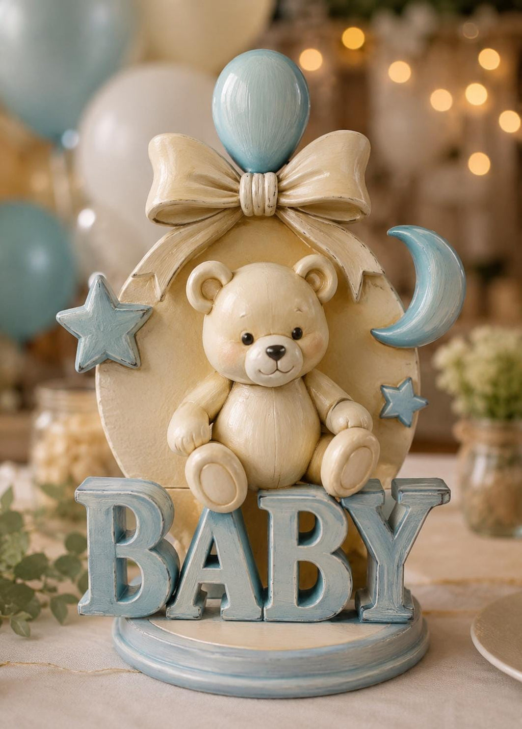 Baby Shower Gender Reveal, Centerpiece Party Prop, Cake topper, Baby Shower Pastel Colors 7 inches