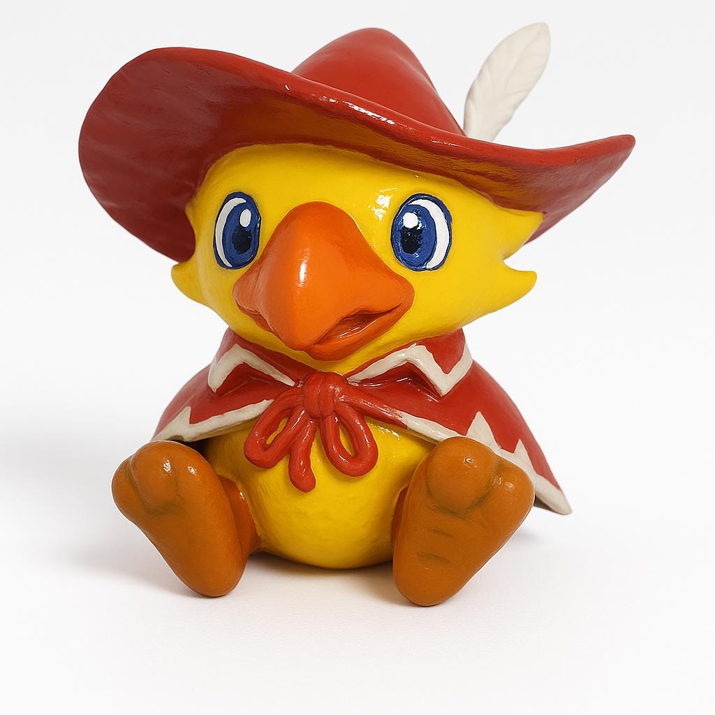 Chocobo 3d print and colored, Final Fantasy3d printinggift