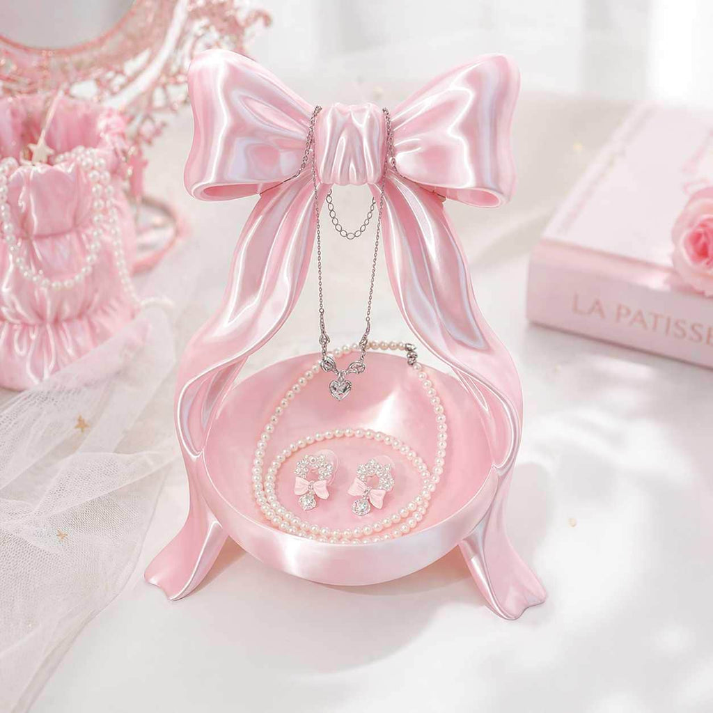 Coquette Jewelry Display Bow, 3D Printed Desktop Decoration