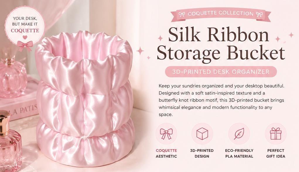 Coquette Make Up Brush Holder, Pink Vanity, Cute Room Decor, Gift for Her, Mother’s Day Gift Idea