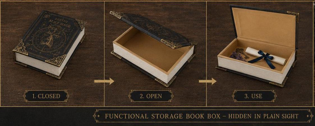 FANTASY Black Mage Field Guide Print Storage Box | Witch , Wiccan Inspired Fantasy Wall Art | Arcane Grimoire Poster | Mage Decor