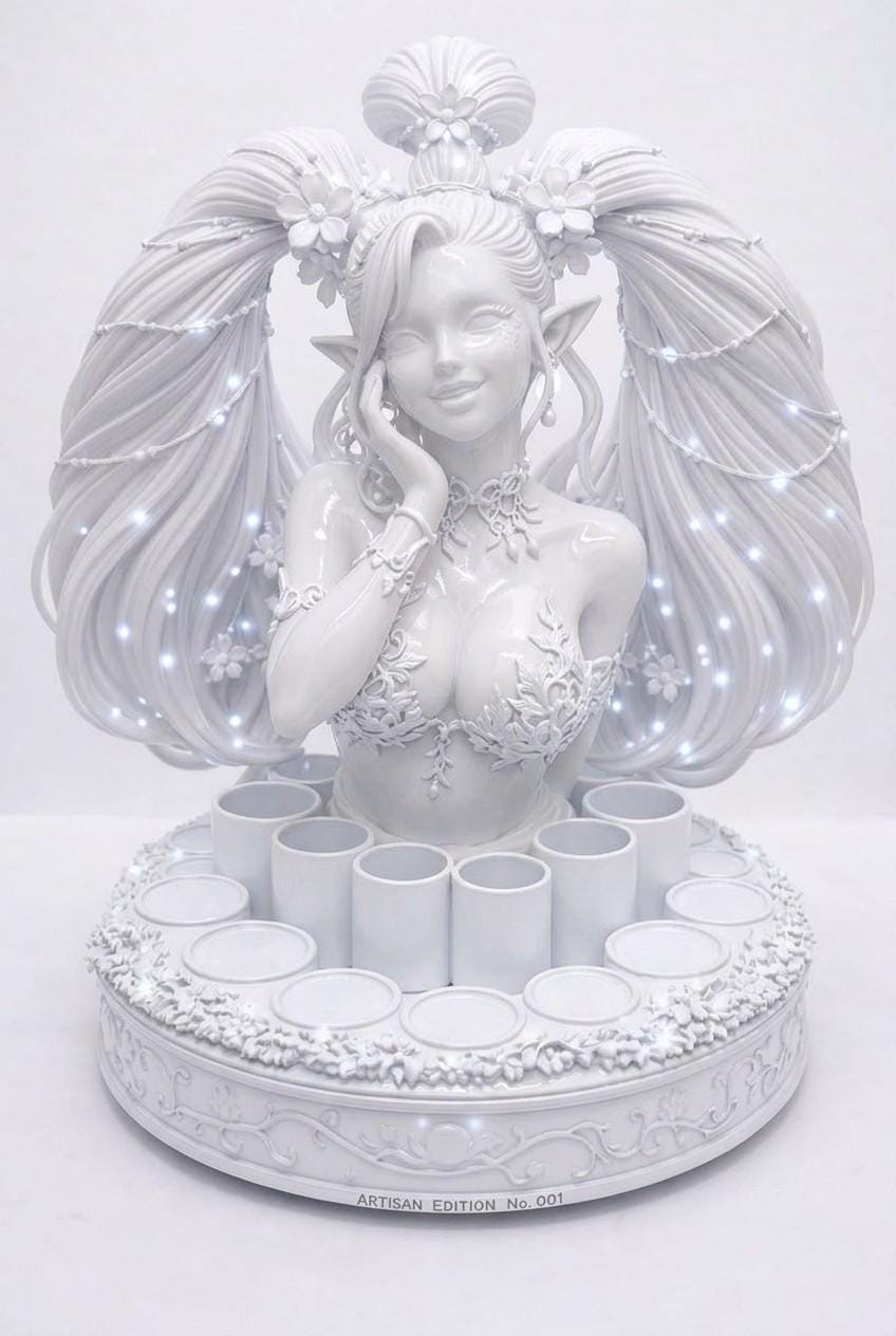 Fairy Makeup Organizer | Princess Zelda Inspired Vanity Holder, Desk Decor (with Fairy Lights)