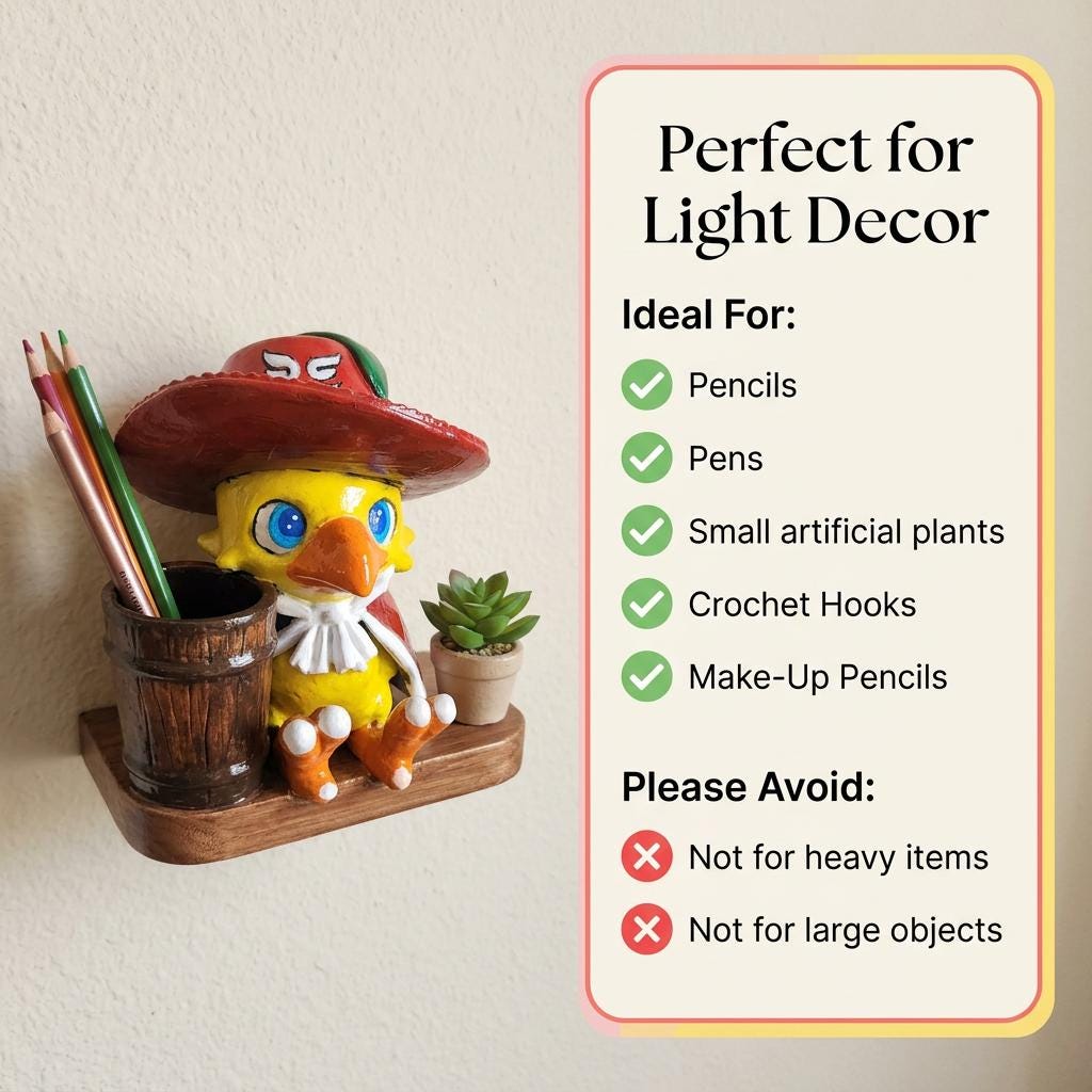 Fantasy Chocobo Pencil Holder, Desk Decor, Kawaii Decor, Retro Gaming, Workspace Organizer, Cute