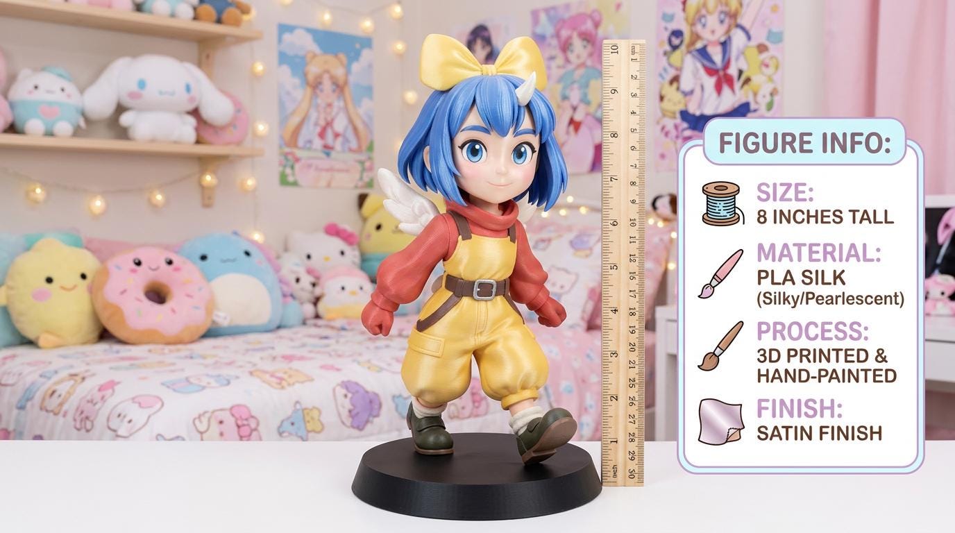 Final Fantasy Eiko Carol Figurine, 8 inch -Hand Painted Collectible Figurine
