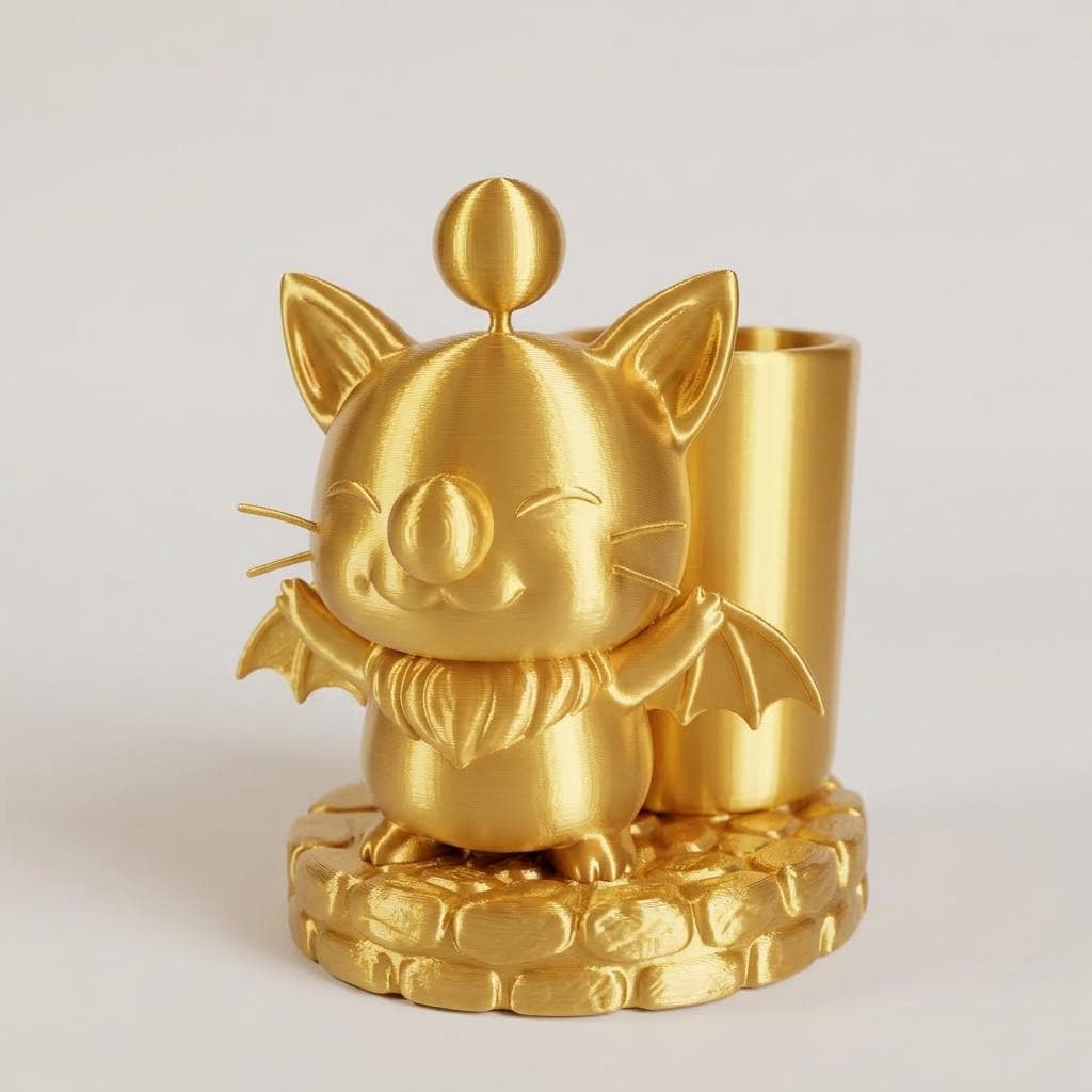 Final Fantasy Moogle Pencil Holder - Cute Gamer Desk Organizer