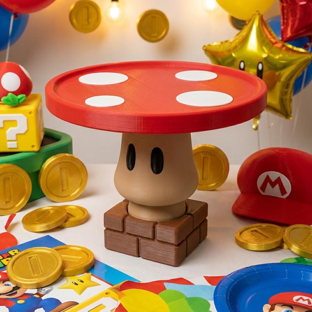 Galaxy Bros, Mushroom Birthday Party Cake stand