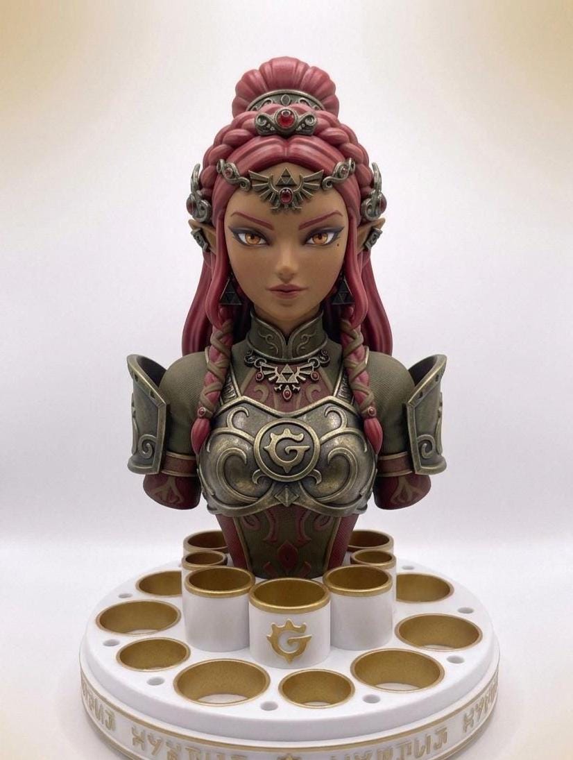 Gerudo Inspired Makeup Organizer | Fantasy Vanity Holder | Mother's Day Girl Desk Decor Garage Kit