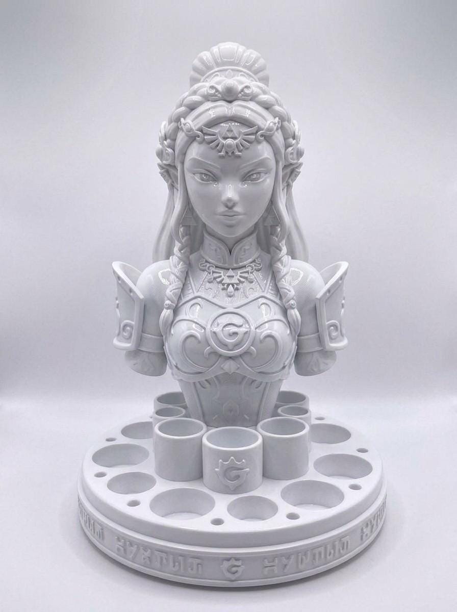 Gerudo Inspired Makeup Organizer | Fantasy Vanity Holder | Mother's Day Girl Desk Decor Garage Kit
