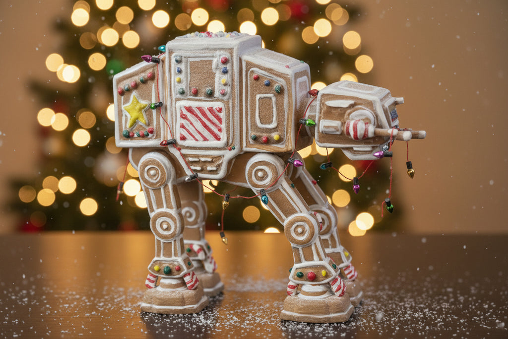 Ginger Bread Star Wars AT AT 8 inches hand painted artisan limited edition collectible Christmas Gift