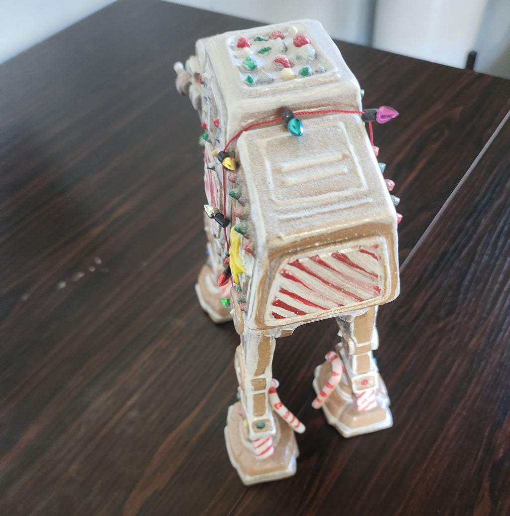 Ginger Bread Star Wars AT AT 8 inches hand painted artisan limited edition collectible Christmas Gift