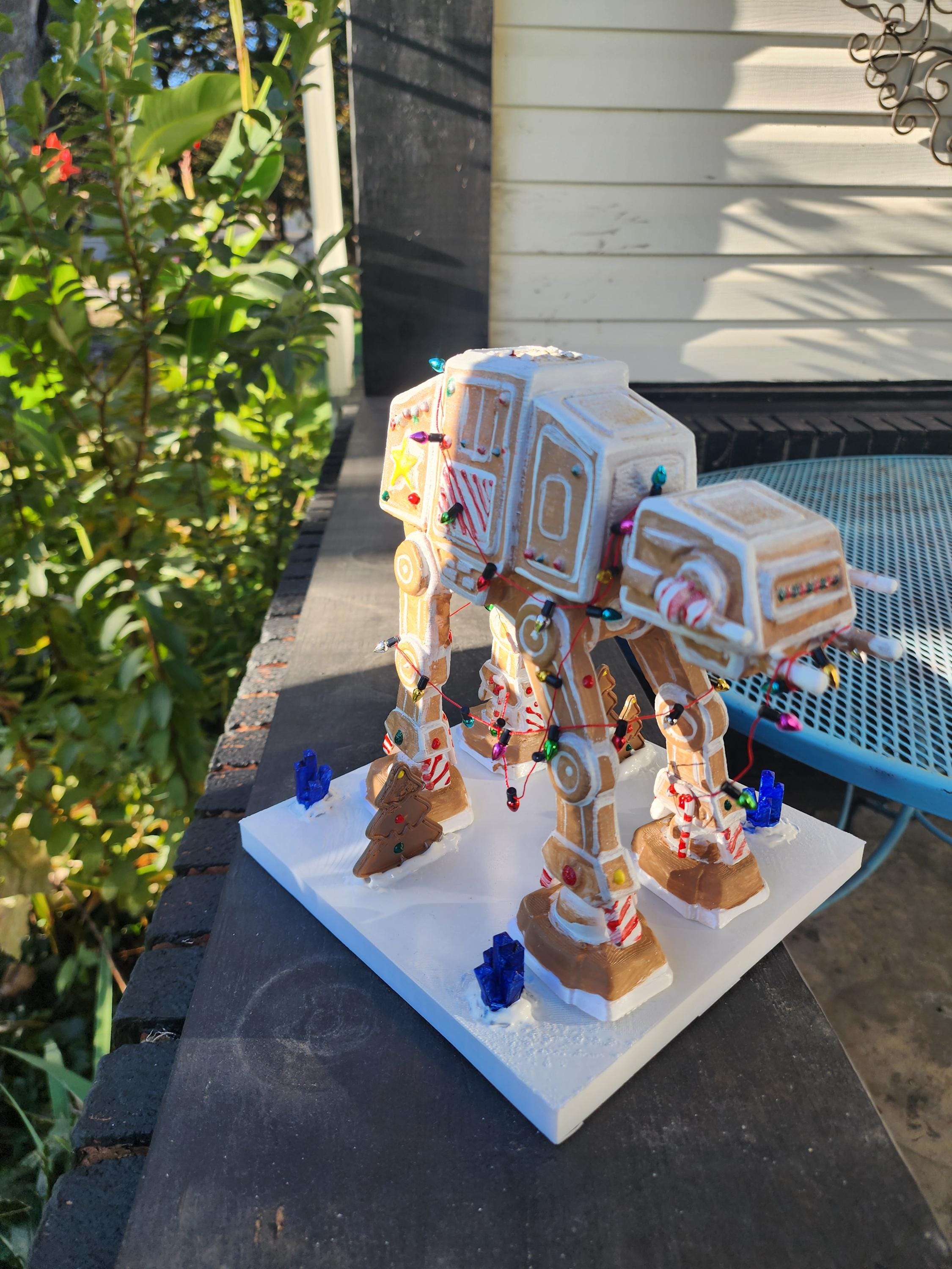 Ginger Bread Star Wars AT AT 8 inches hand painted artisan limited edition collectible Christmas Gift