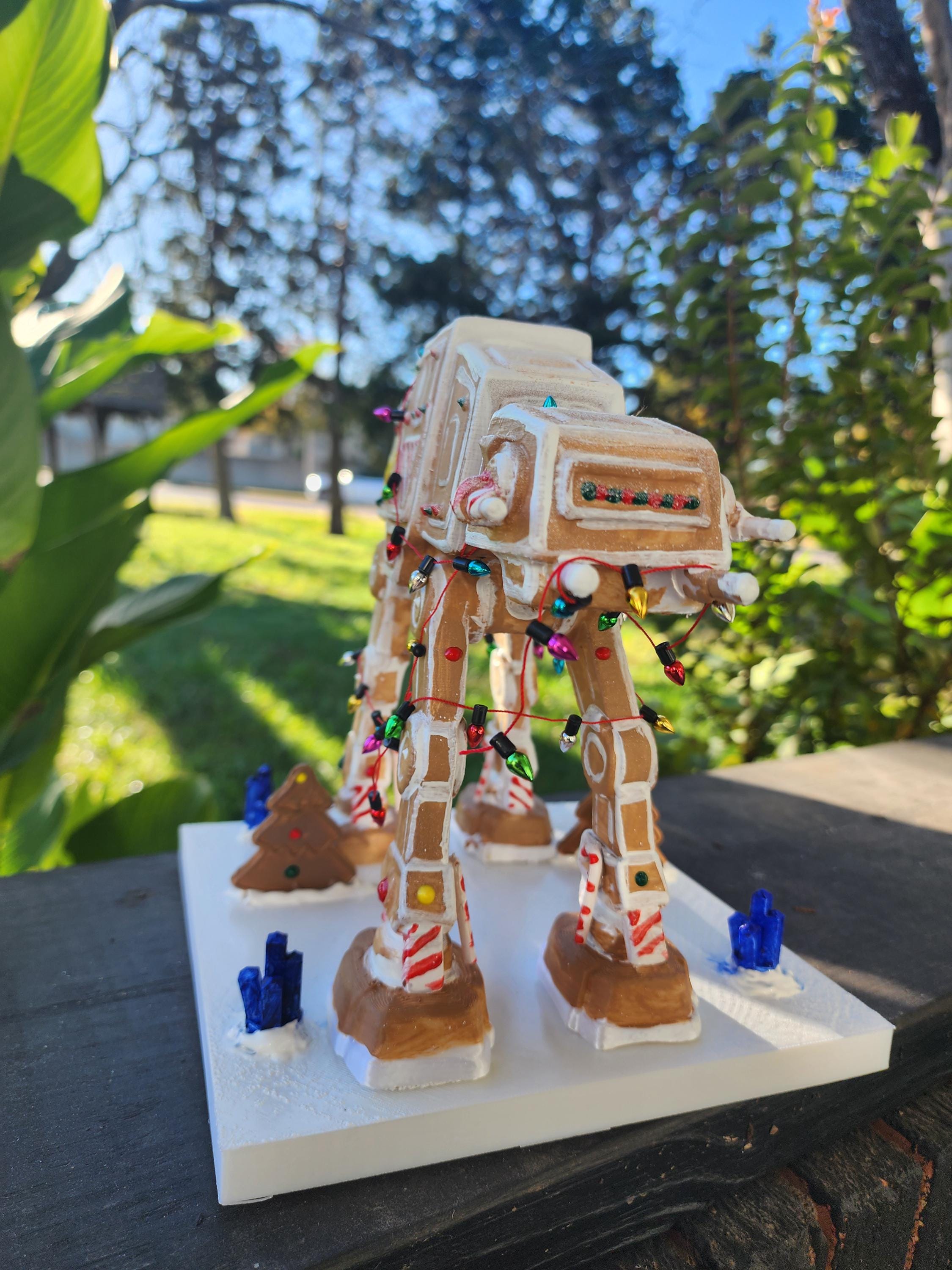 Ginger Bread Star Wars AT AT 8 inches hand painted artisan limited edition collectible Christmas Gift