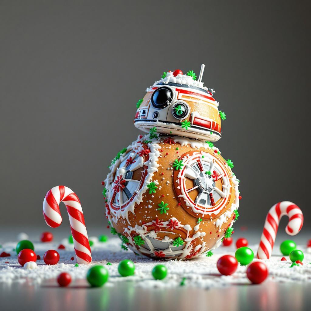 Ginger Bread Star Wars BB8, 8 inches hand painted artisan limited edition collectible Christmas Gift