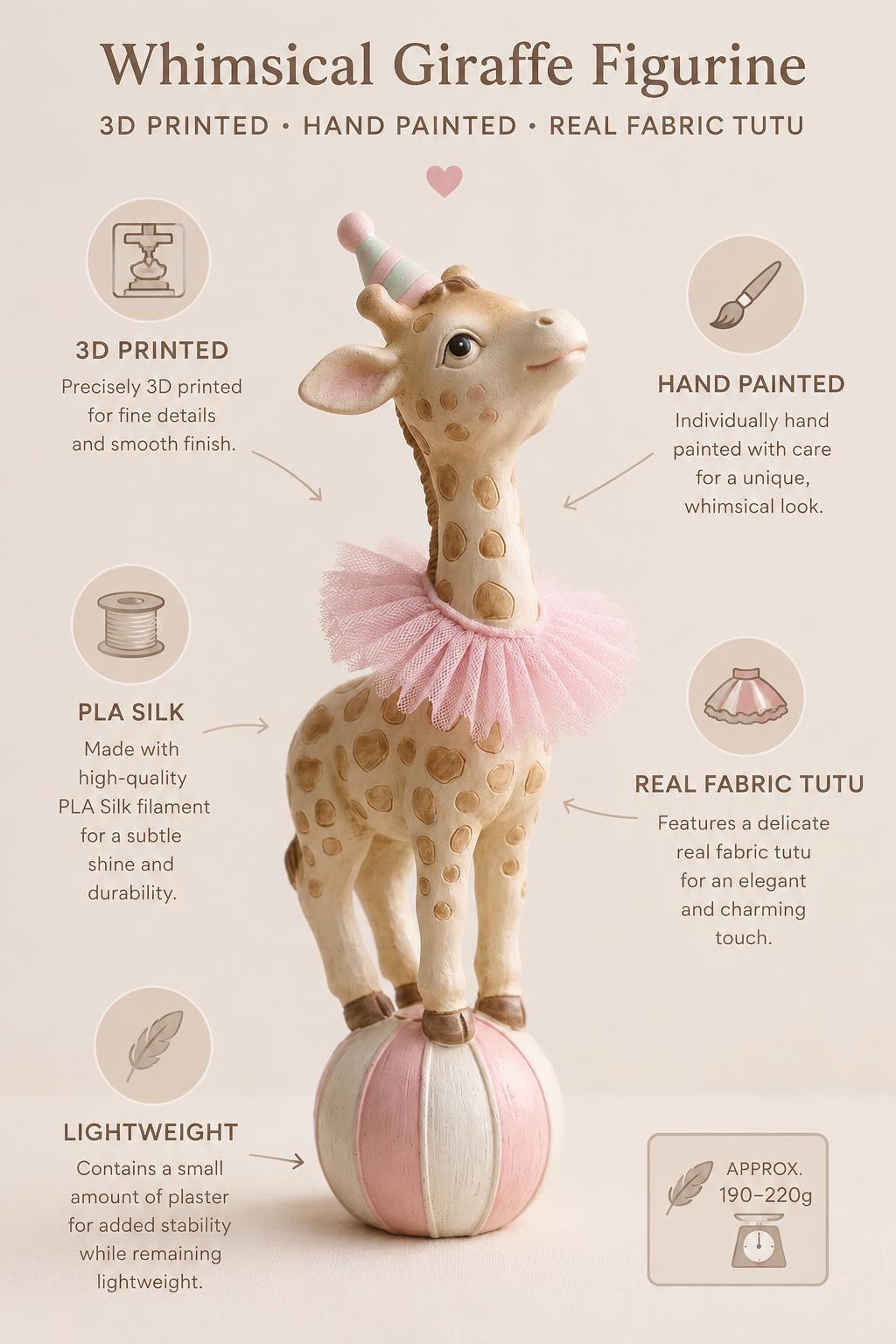 Giraffe Party Centerpiece ,Baby Shower Pastel Colors - MagikaPop