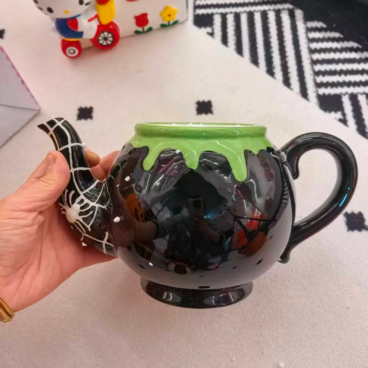Halloween All Saints' Day Cup 3D Relief Handdrawn Ceramics Candy Jar Storage Tank Cup Water Cup Tableware Household Dinnerware