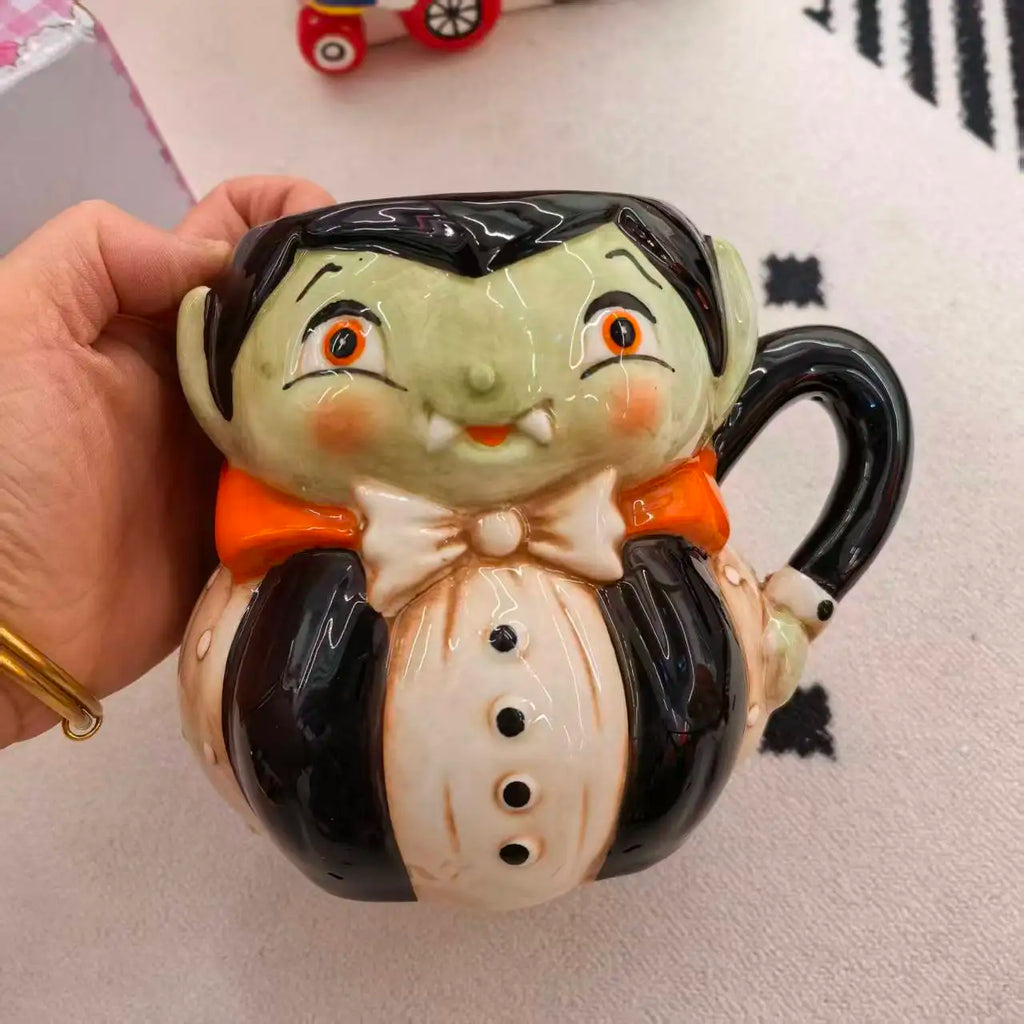 Halloween All Saints' Day Cup 3D Relief Handdrawn Ceramics Candy Jar Storage Tank Cup Water Cup Tableware Household Dinnerware