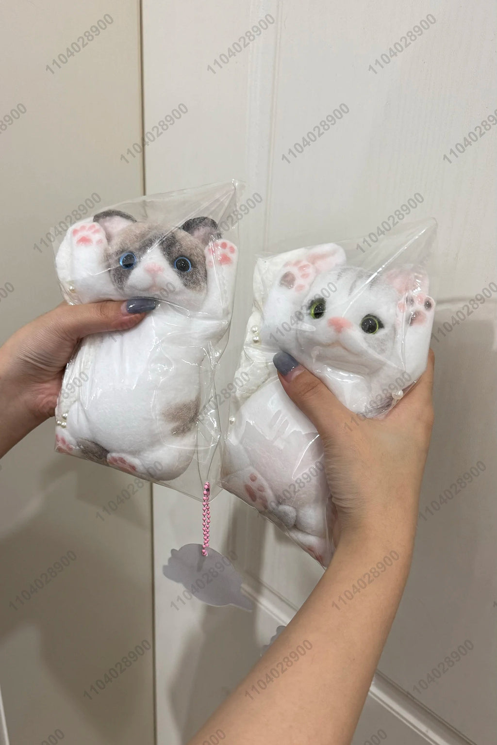 Handmade Big Kitty Cat High Quality Squishy Silicone Fuzzy Kitten Stress Release Gift