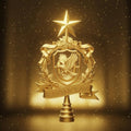 Harry Potter Inspired Christmas Tree Topper: The Golden Snitch , Raven Claw Christmas Gift, 10 inches tall.