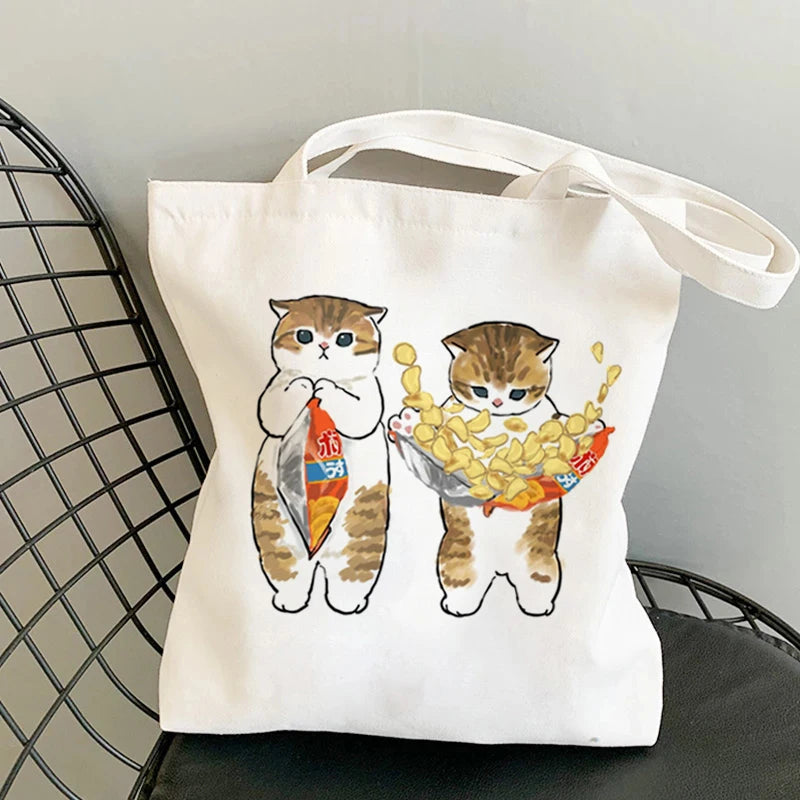 kawaii-cats-cartoon-manga-tote-bag-beach-bag-shopper-bags