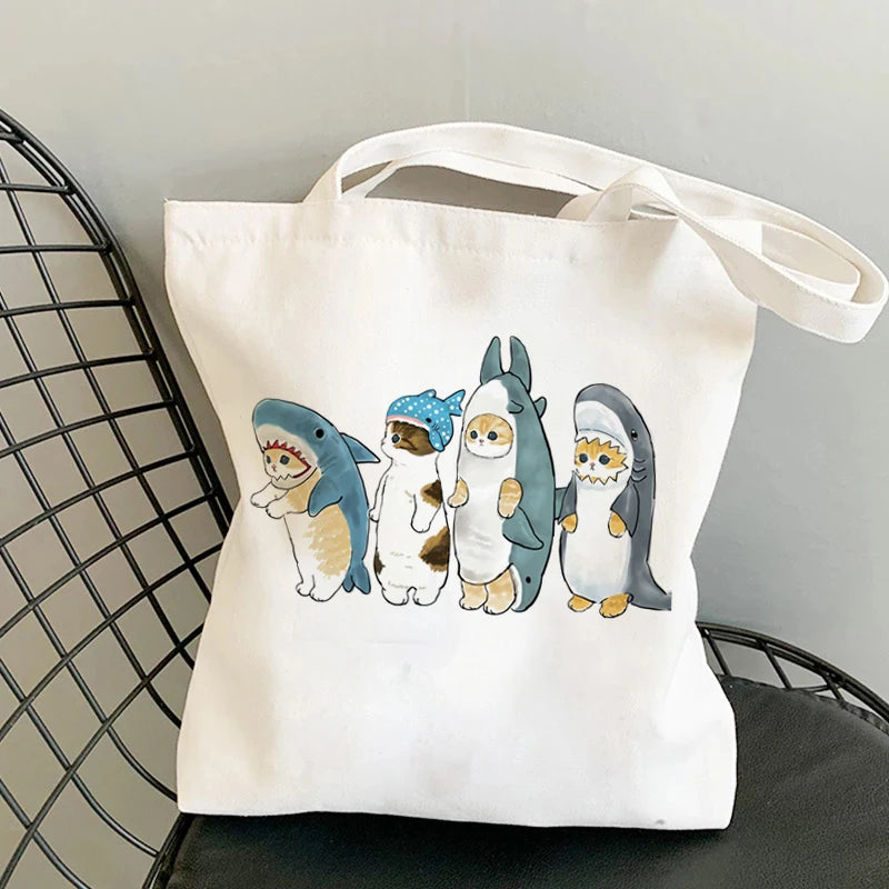 kawaii-cats-cartoon-manga-tote-bag-beach-bag-shopper-bags